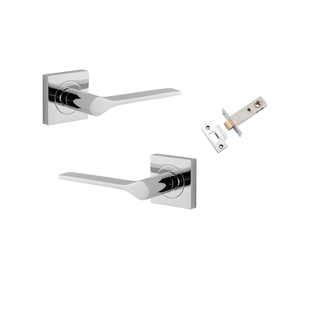 Como Lever - Square Rose Polished Chrome / Passage / Passage Kit