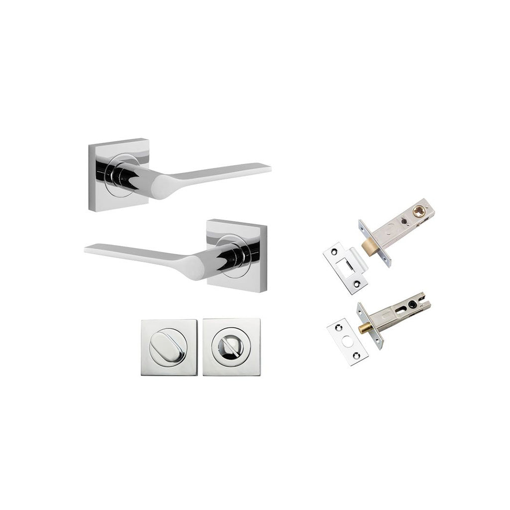 Como Lever - Square Rose Polished Chrome / Privacy / Separate Privacy Kit