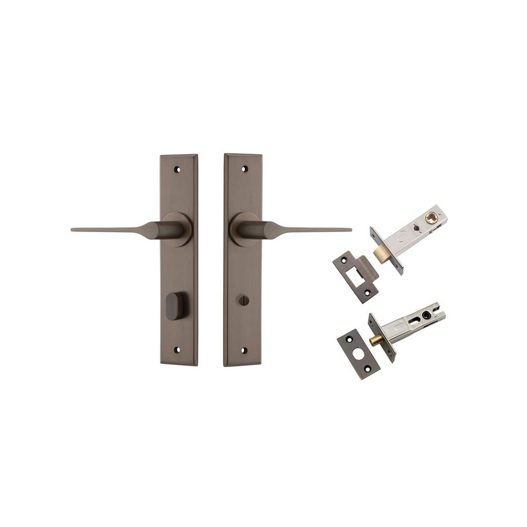 Como Lever - Chamfered Backplate Signature Brass / Privacy / Separate Privacy Kit