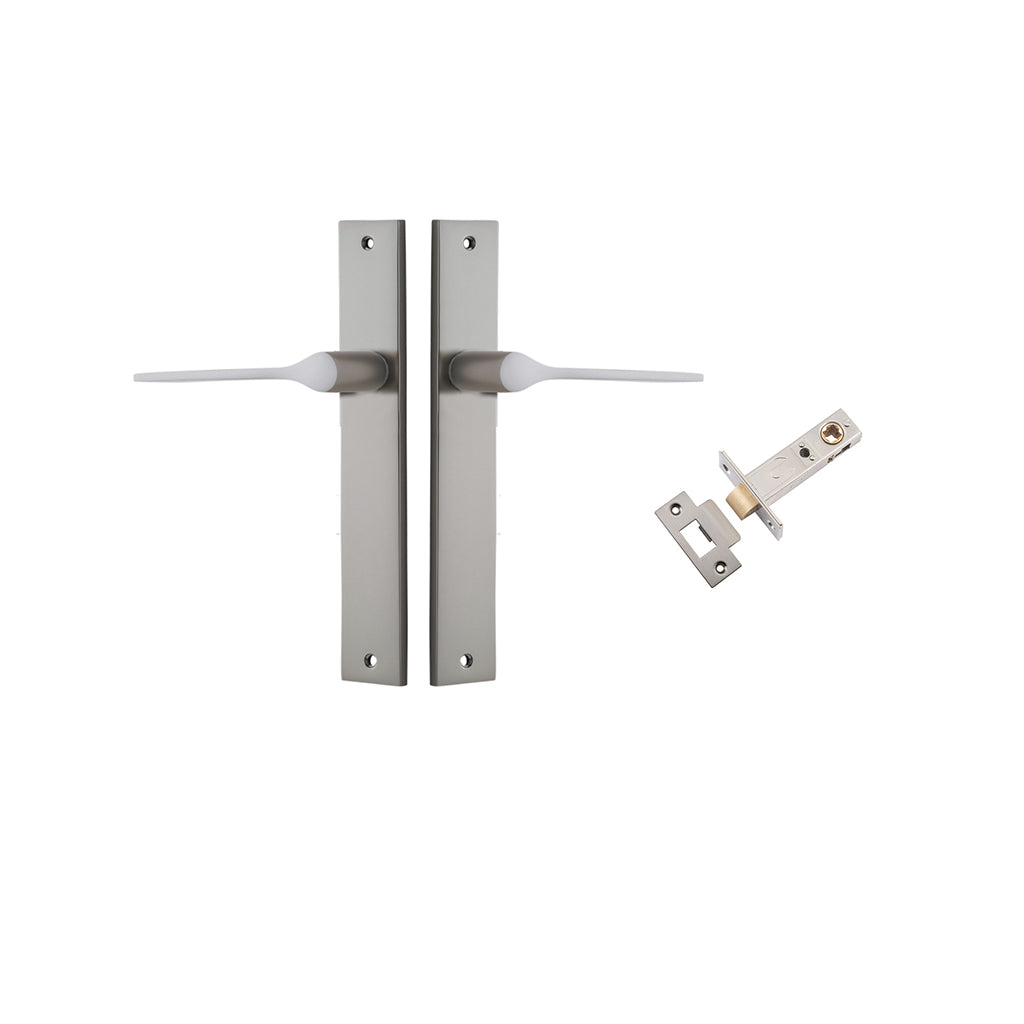Como Lever - Rectangular Backplate Satin Nickel / Passage / Passage Kit