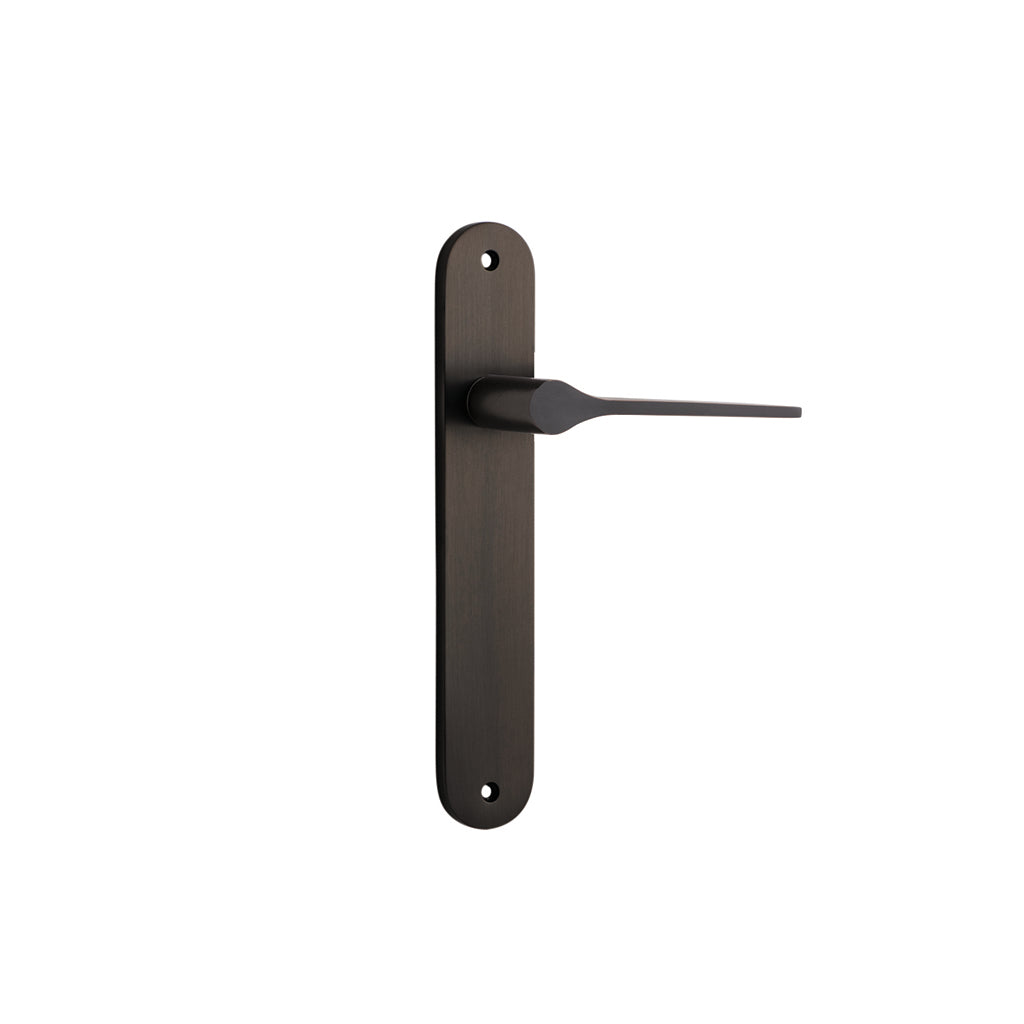Como Lever - Oval Backplate Signature Brass / Passage / Lever Set Only
