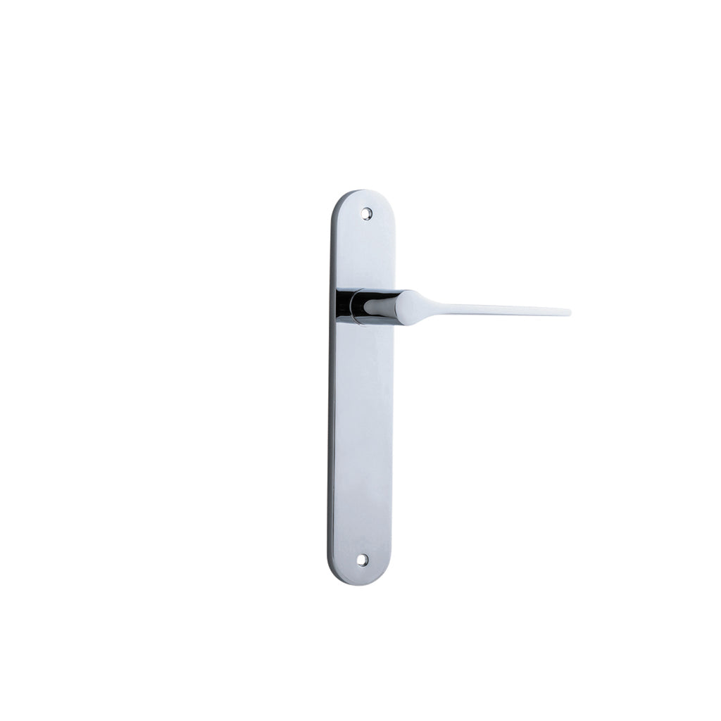 Como Lever - Oval Backplate Polished Chrome / Passage / Lever Set Only