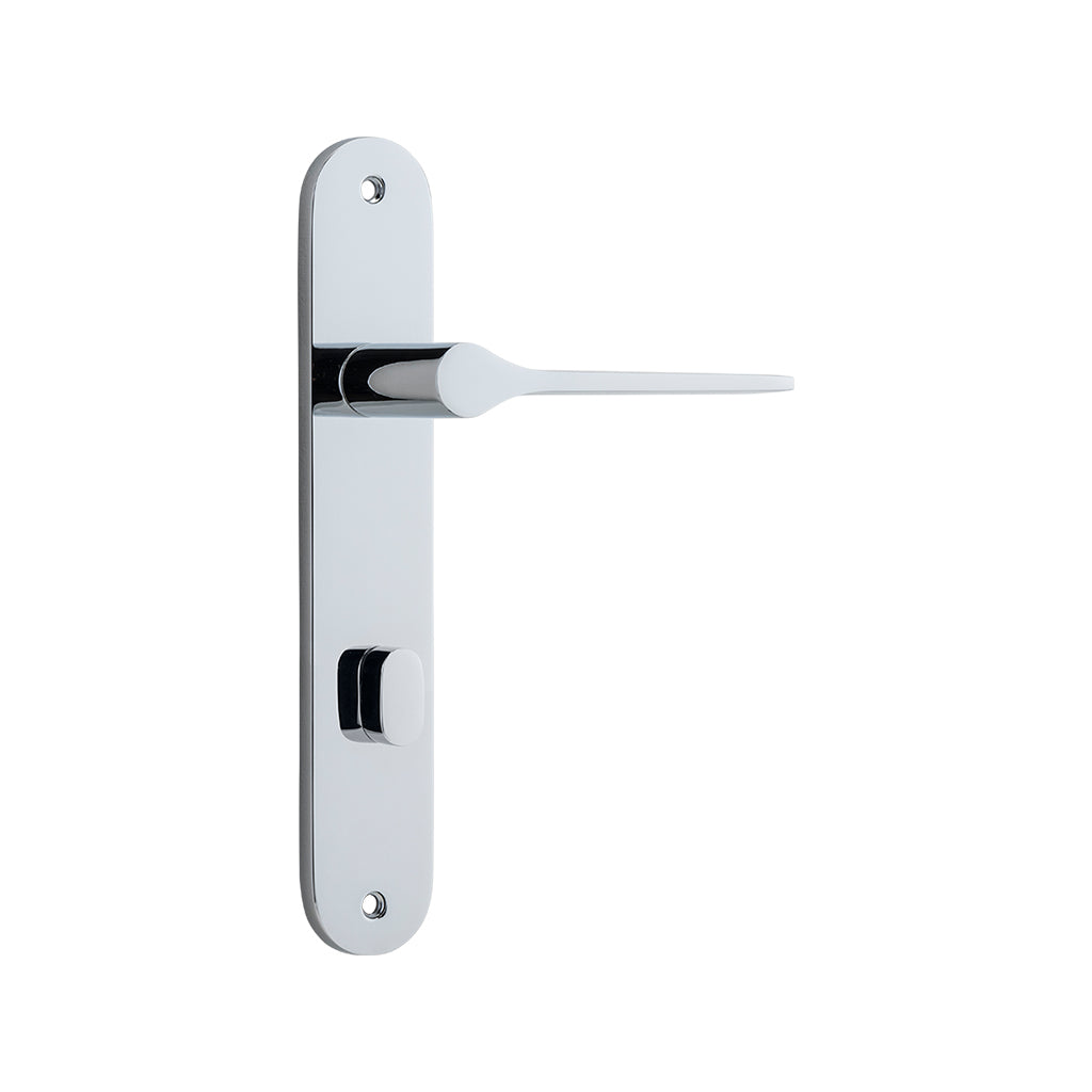 Como Lever - Oval Backplate Polished Chrome / Privacy / Lever Set Only