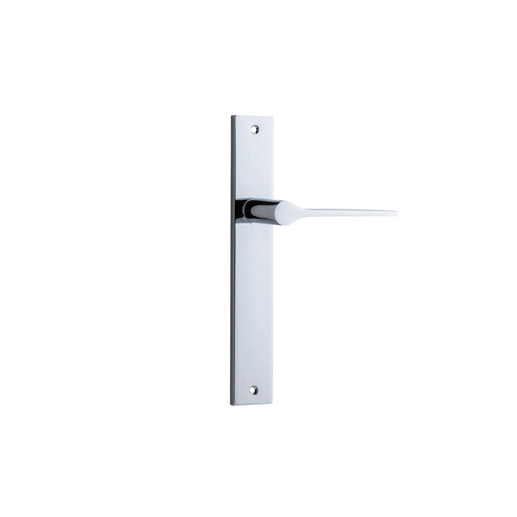 Como Lever - Rectangular Backplate Polished Chrome / Passage / Lever Set Only