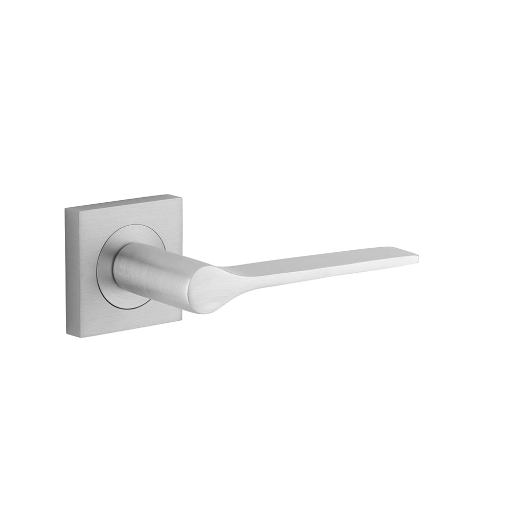 Como Lever - Square Rose Brushed Chrome / Passage / Lever Set Only