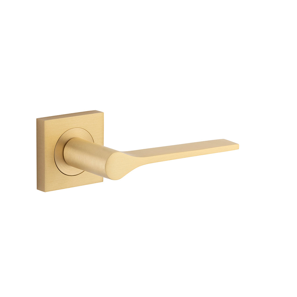 Como Lever - Square Rose Brushed Brass / Passage / Lever Set Only