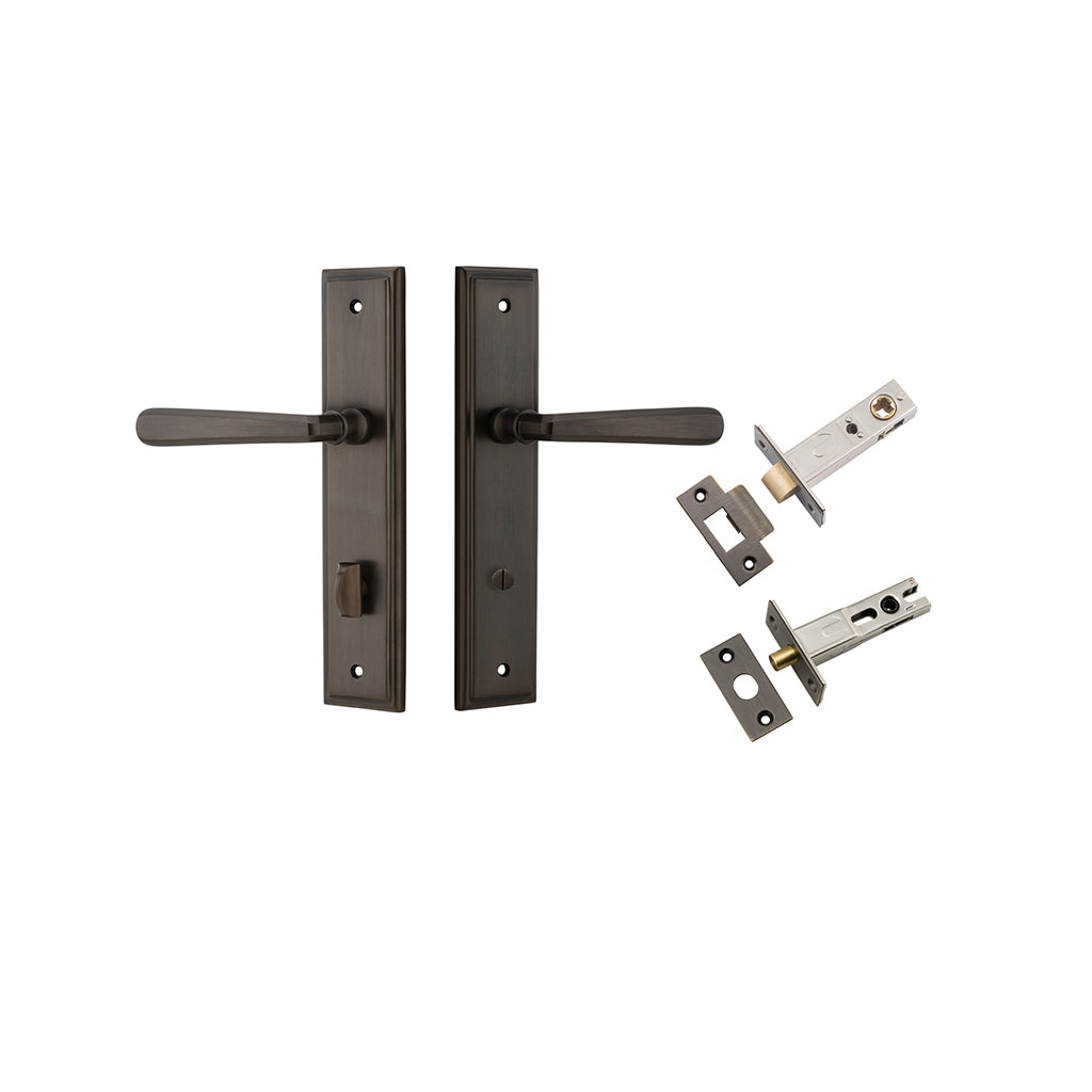 Copenhagen Lever - Stepped Backplate Signature Brass / Privacy / Separate Privacy Kit