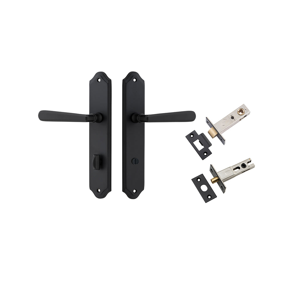 Copenhagen Lever - Shouldered Backplate Matt Black / Privacy / Separate Privacy Kit
