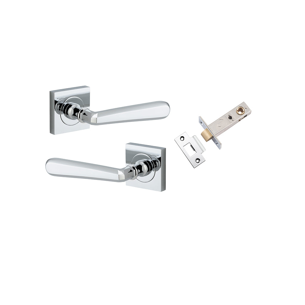 Copenhagen Lever - Square Rose Polished Chrome / Passage / Passage Kit