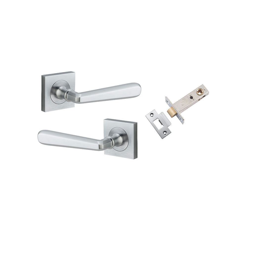 Copenhagen Lever - Square Rose Brushed Chrome / Passage / Passage Kit