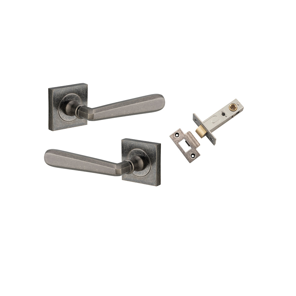 Copenhagen Lever - Square Rose Distressed Nickel / Passage / Passage Kit