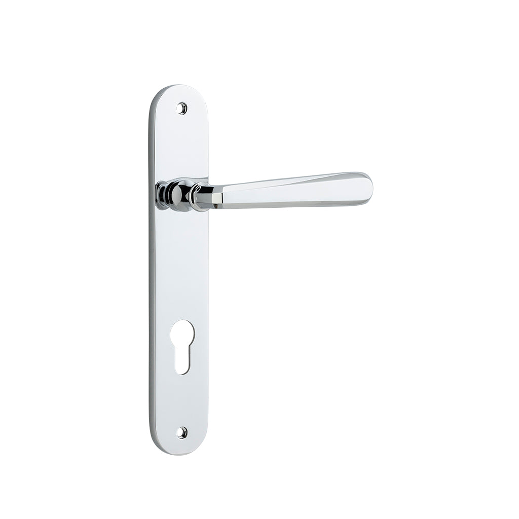 Copenhagen Lever - Oval Backplate Polished Chrome / Entrance / Lever Set Only