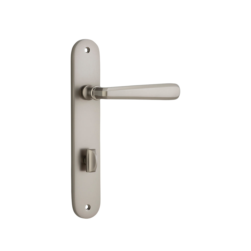 Copenhagen Lever - Oval Backplate Satin Nickel / Privacy / Lever Set Only