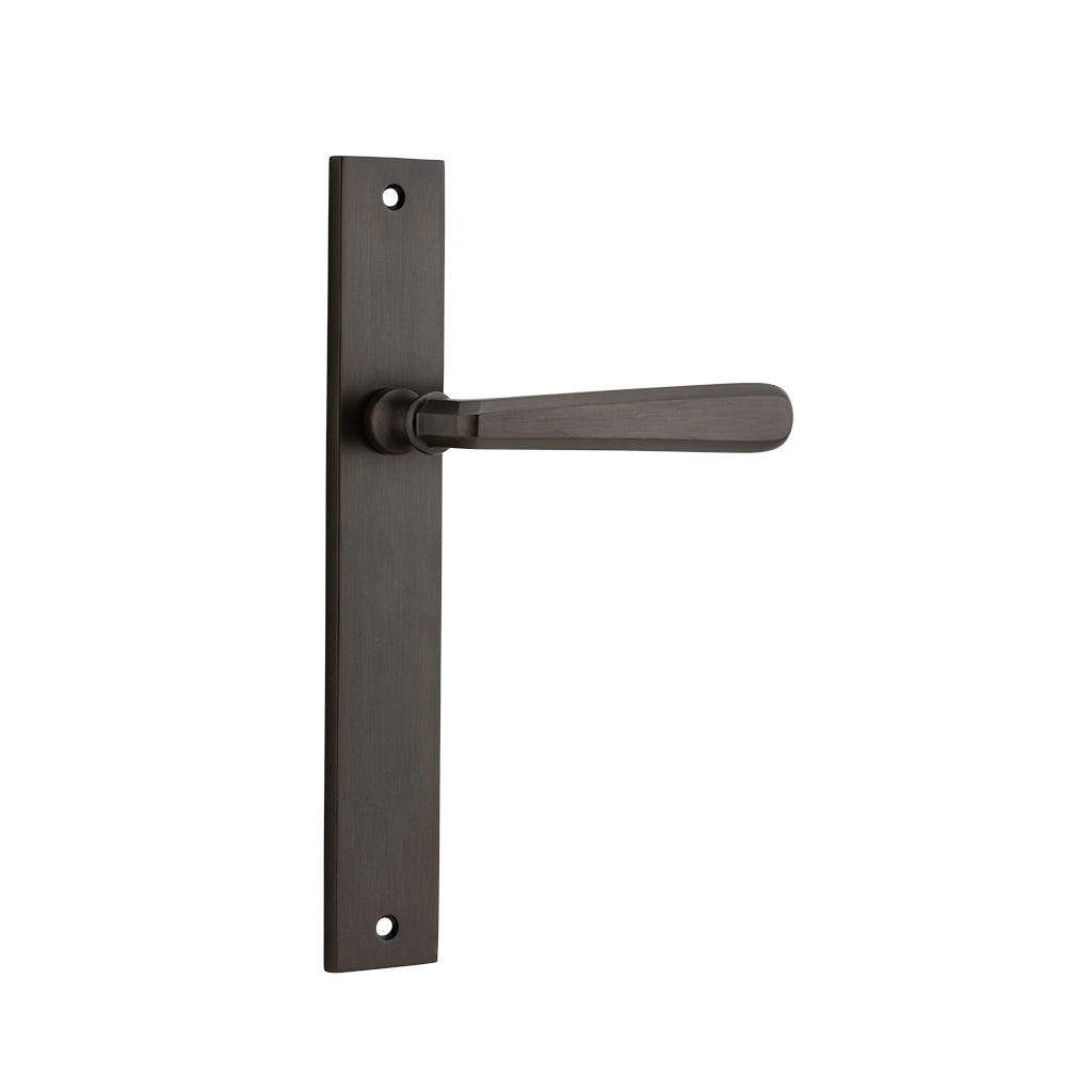 Copenhagen Lever - Rectangular Backplate Signature Brass / Passage / Lever Set Only
