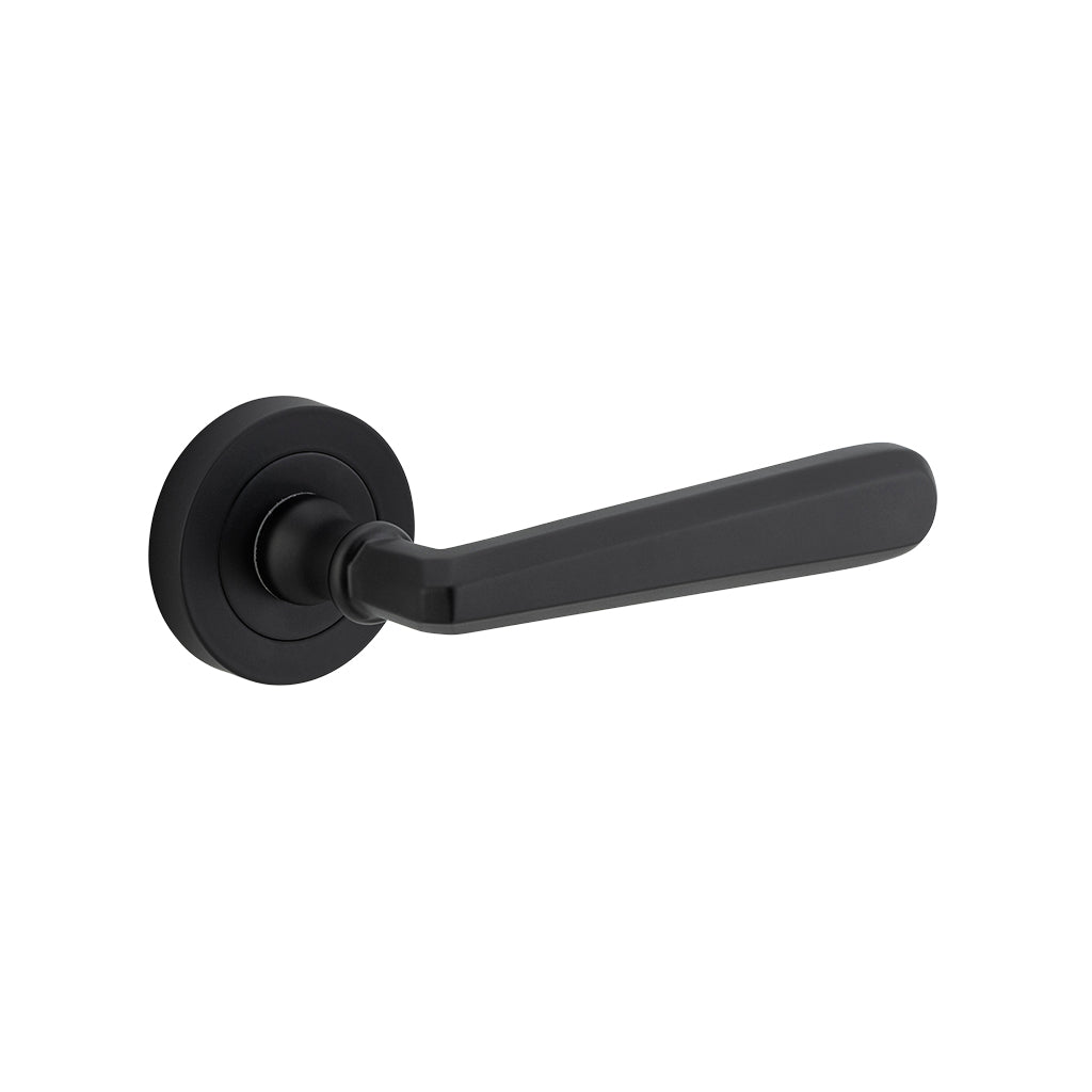 Copenhagen Lever - Round Rose Matt Black / Passage / Lever Set Only