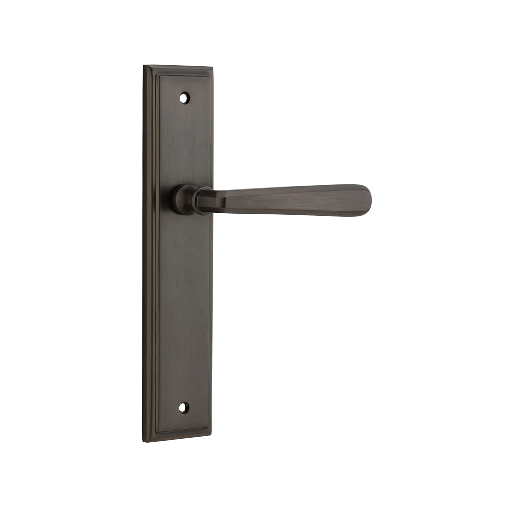 Copenhagen Lever - Stepped Backplate Signature Brass / Passage / Lever Set Only