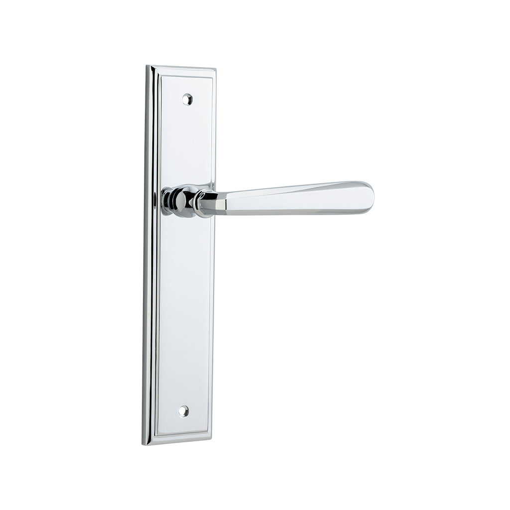 Copenhagen Lever - Stepped Backplate Polished Chrome / Passage / Lever Set Only