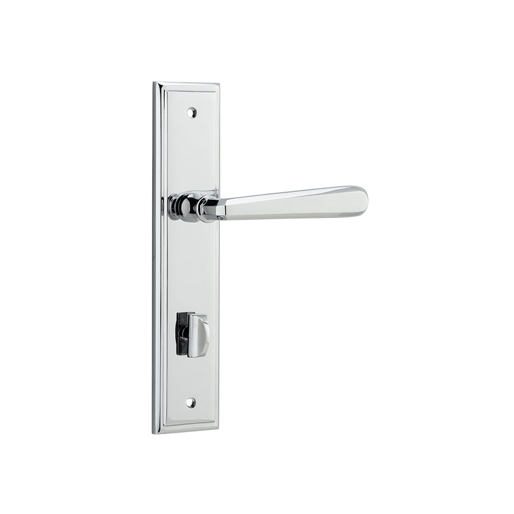 Copenhagen Lever - Stepped Backplate Polished Chrome / Privacy / Lever Set Only