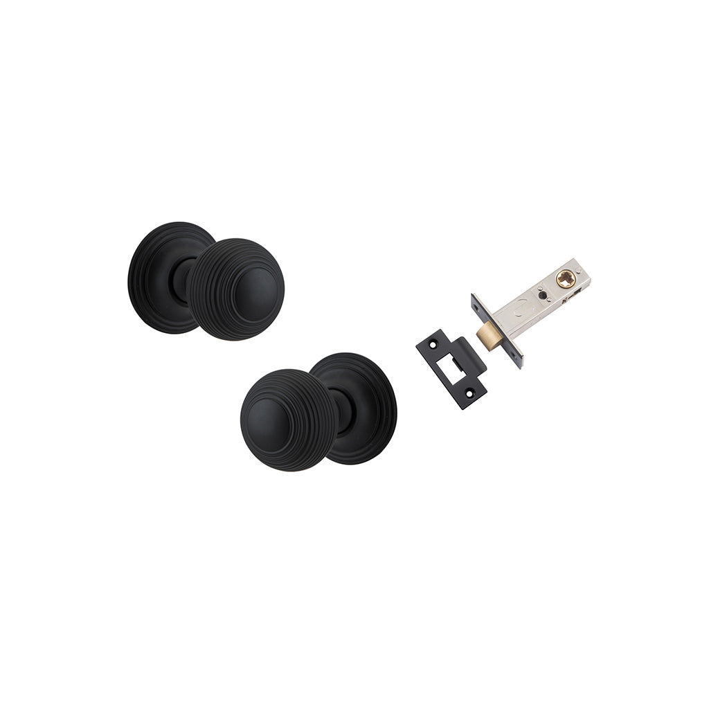 Guildford Knob - Round Rose Matt Black / Passage / Passage Kit