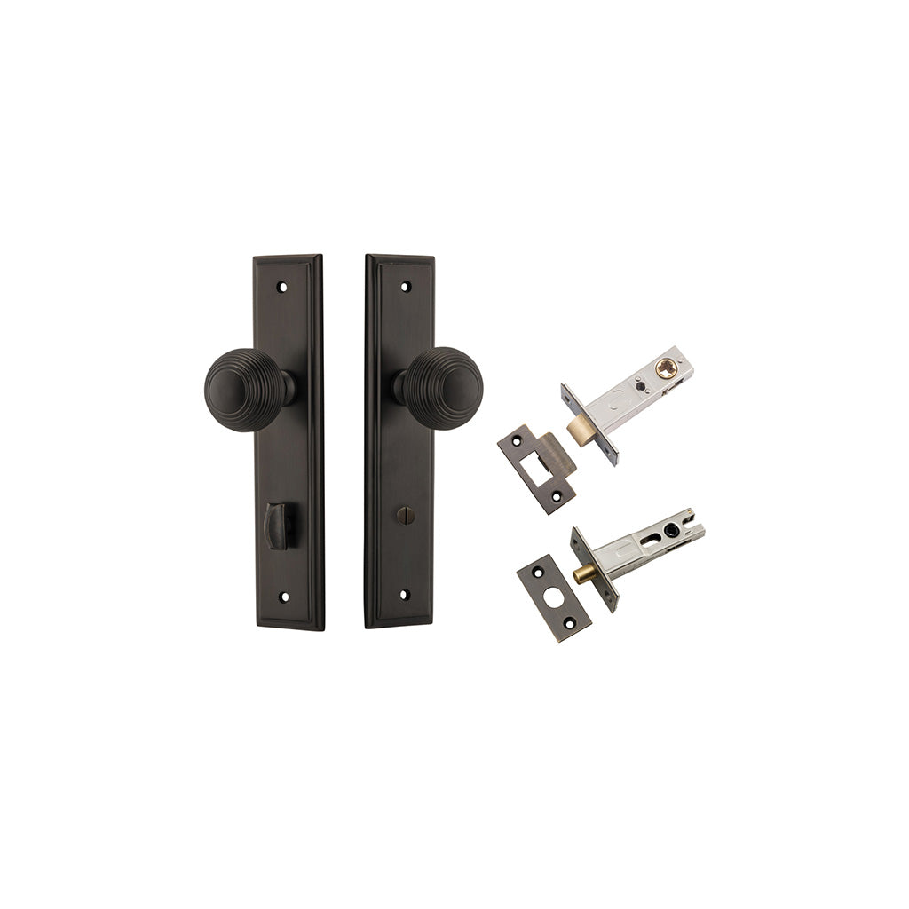 Guildford Knob - Stepped Backplate Signature Brass / Privacy / Separate Privacy Kit