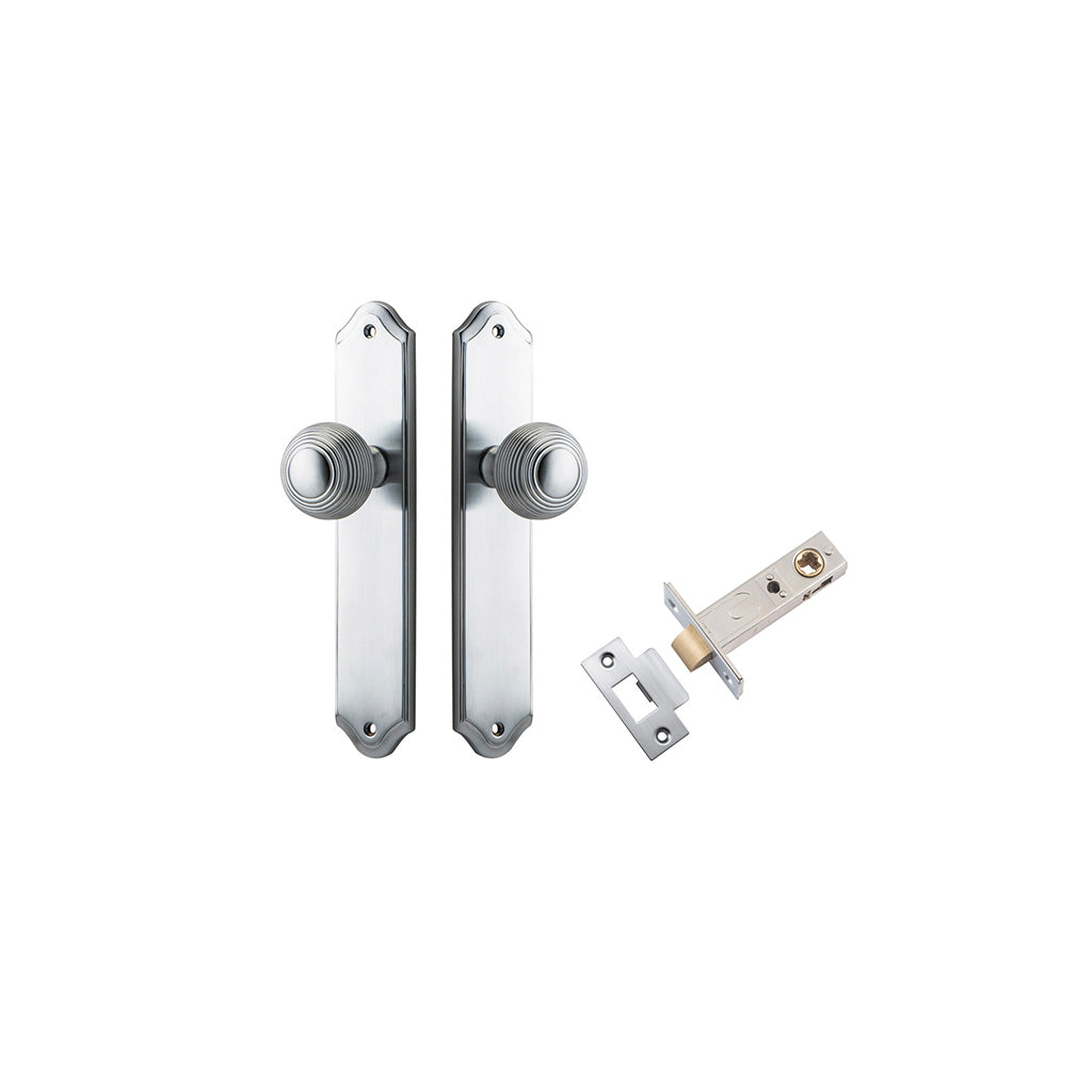 Guildford Knob - Shouldered Backplate Brushed Chrome / Passage / Passage Kit