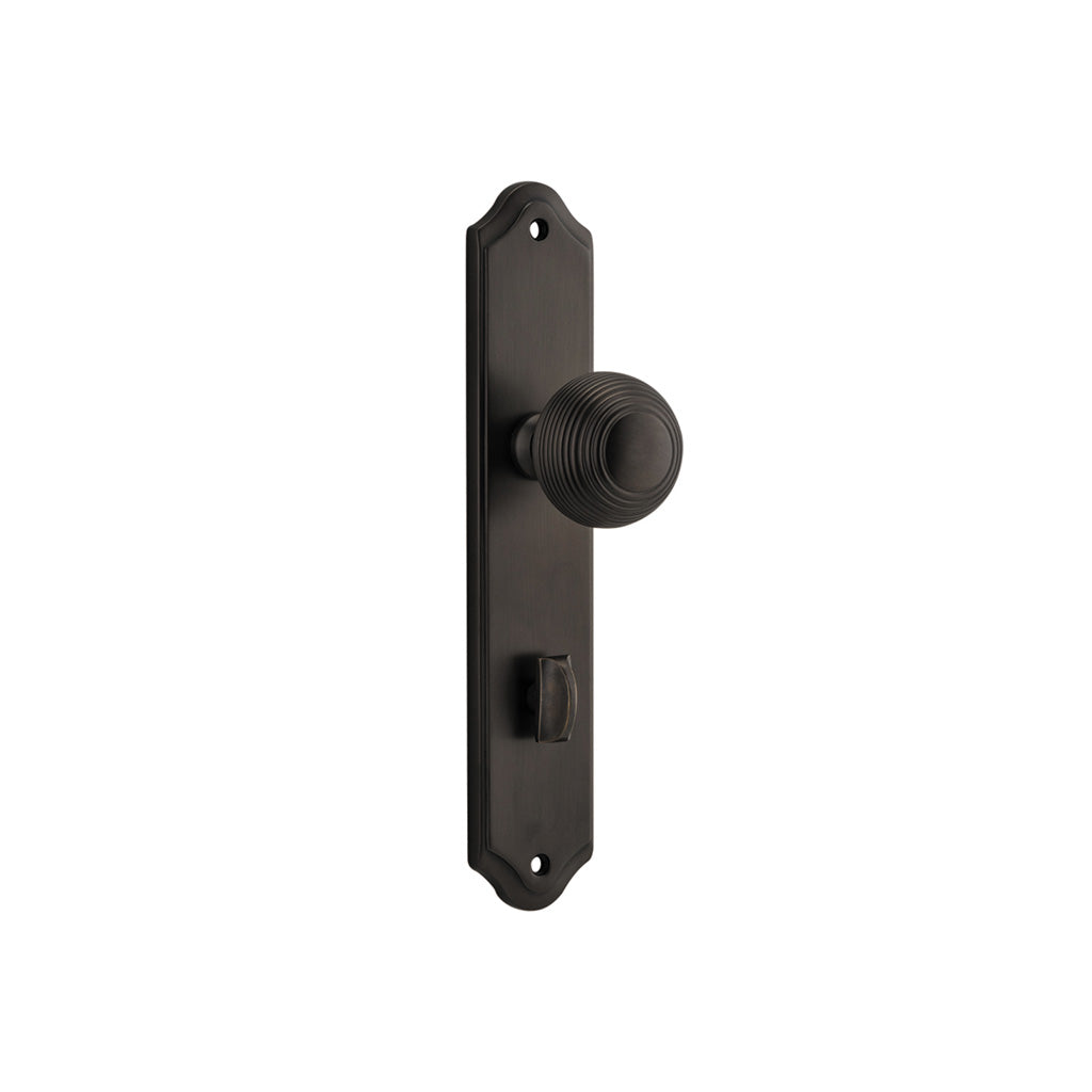 Guildford Knob - Shouldered Backplate Signature Brass / Privacy / Lever Set Only