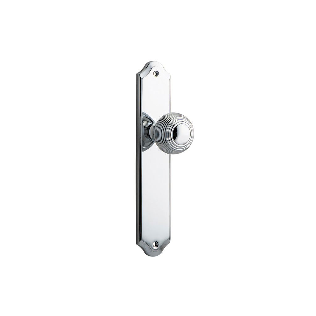 Guildford Knob - Shouldered Backplate Polished Chrome / Passage / Lever Set Only