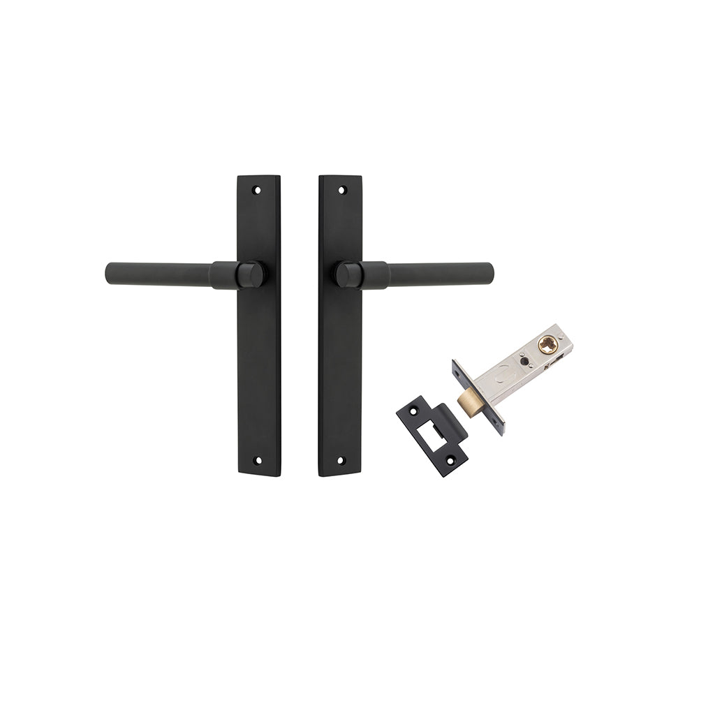 Helsinki Lever - Rectangular Backplate Matt Black / Passage / Passage Kit