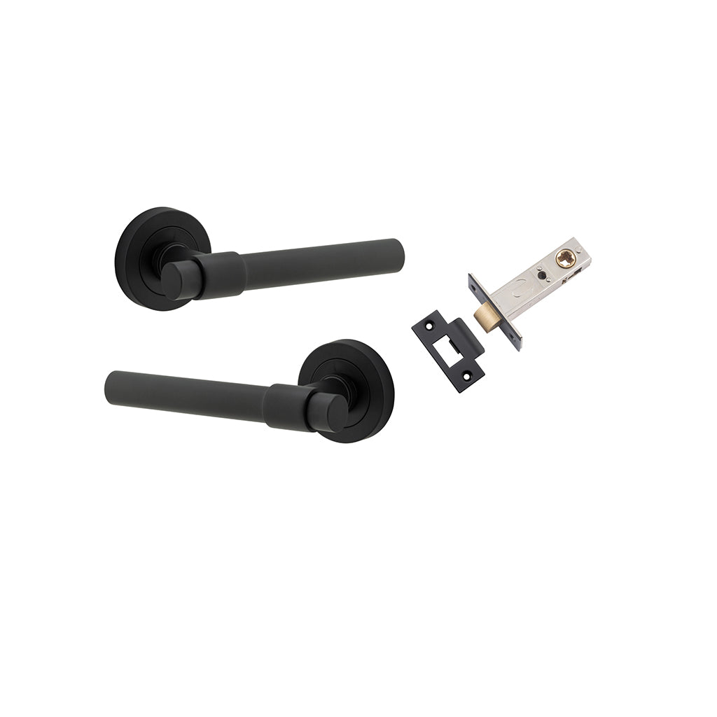 Helsinki Lever - Round Rose Matt Black / Passage / Passage Kit