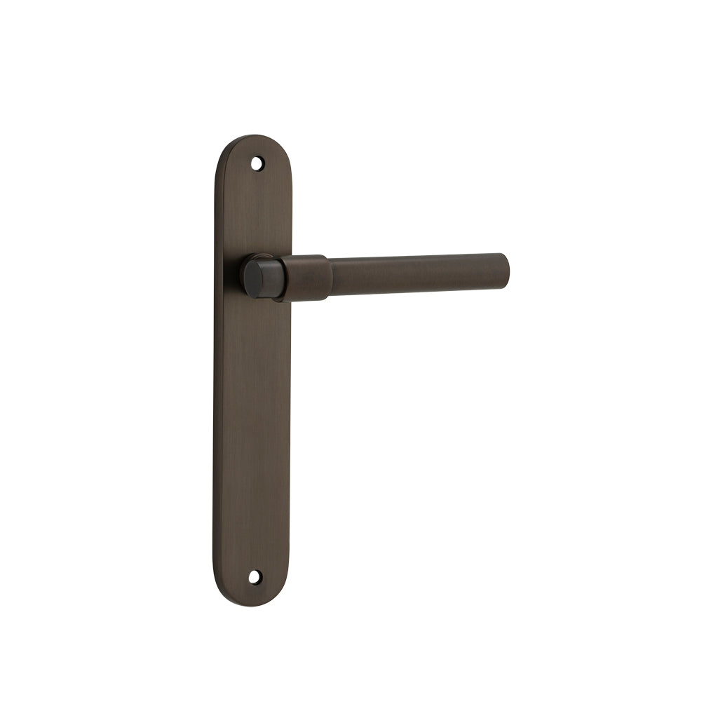 Helsinki Lever - Oval Backplate Signature Brass / Passage / Lever Set Only