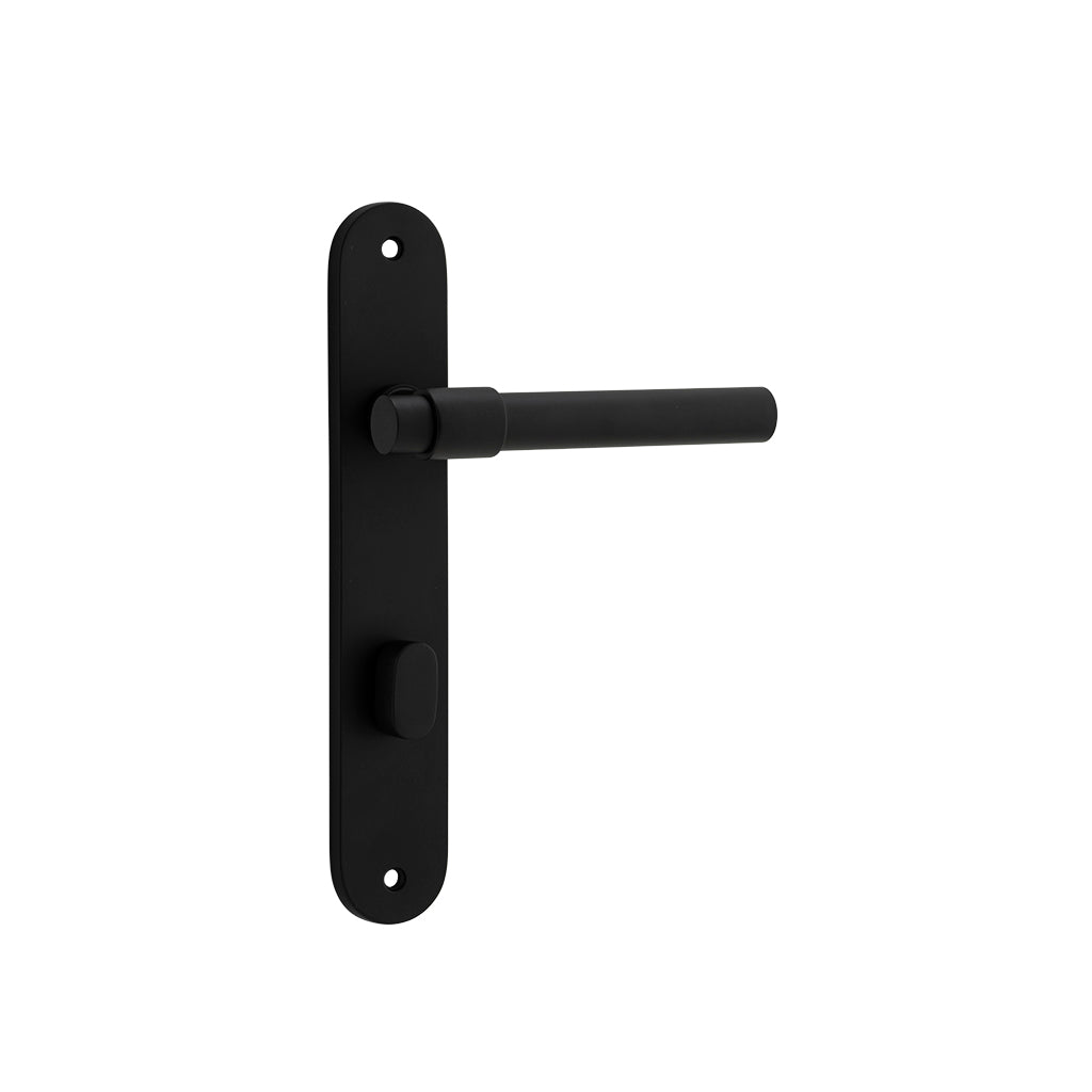 Helsinki Lever - Oval Backplate Matt Black / Privacy / Lever Set Only