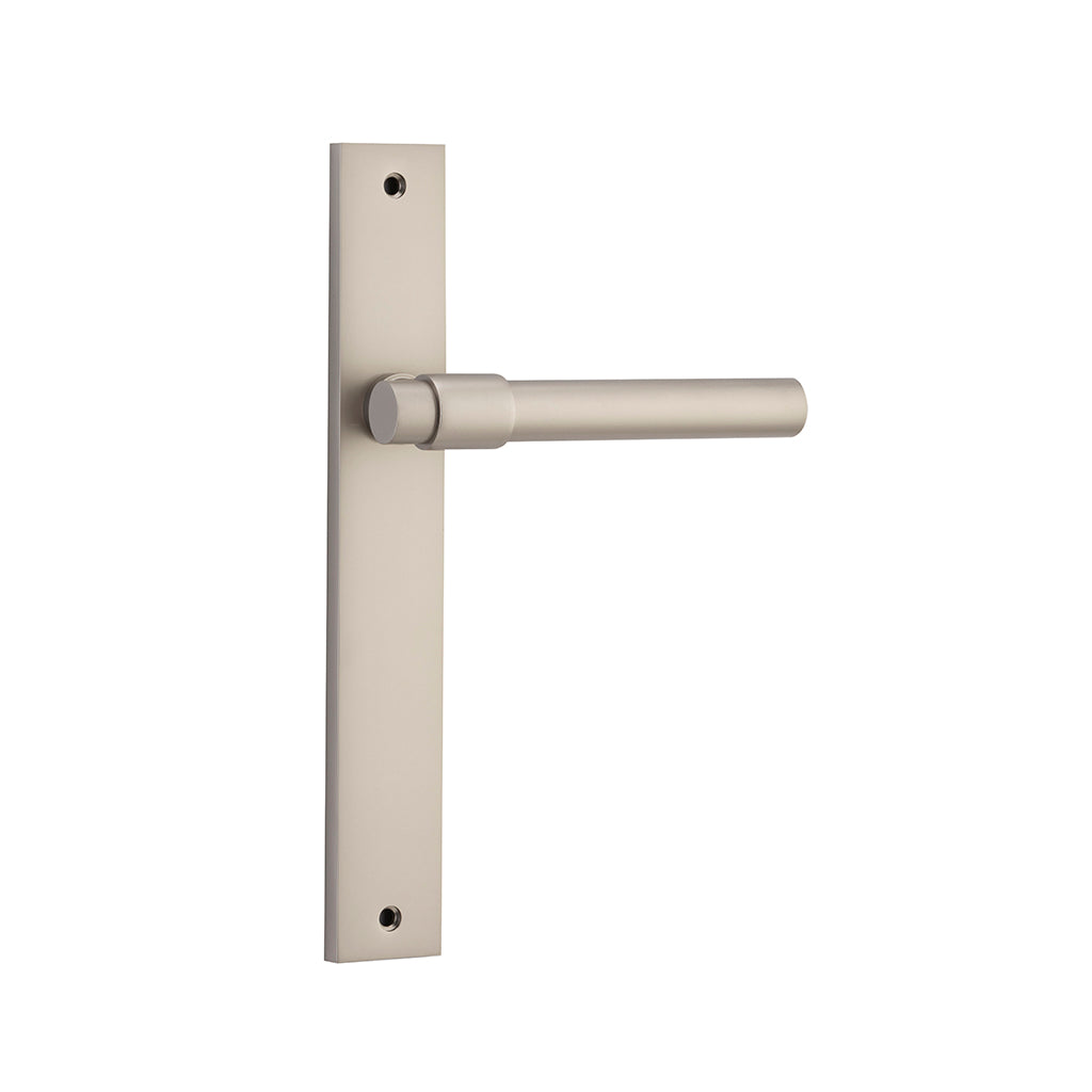 Helsinki Lever - Rectangular Backplate Satin Nickel / Passage / Lever Set Only