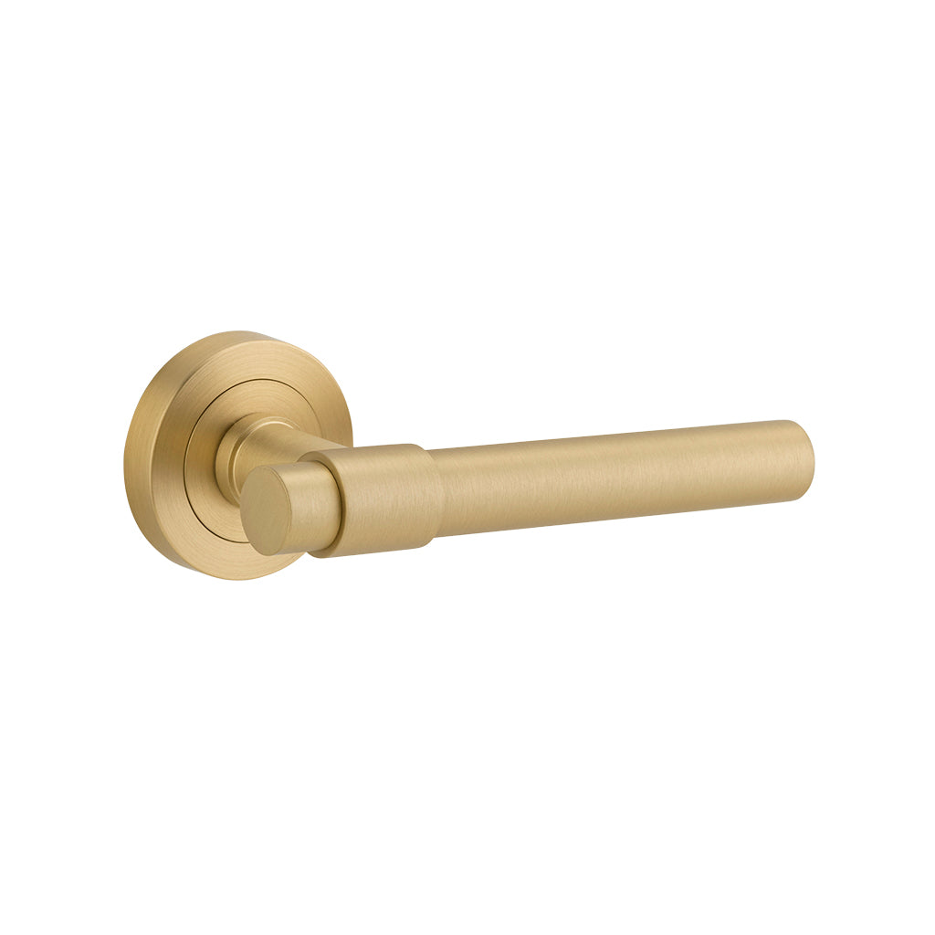 Helsinki Lever - Round Rose Brushed Gold PVD / Passage / Lever Set Only