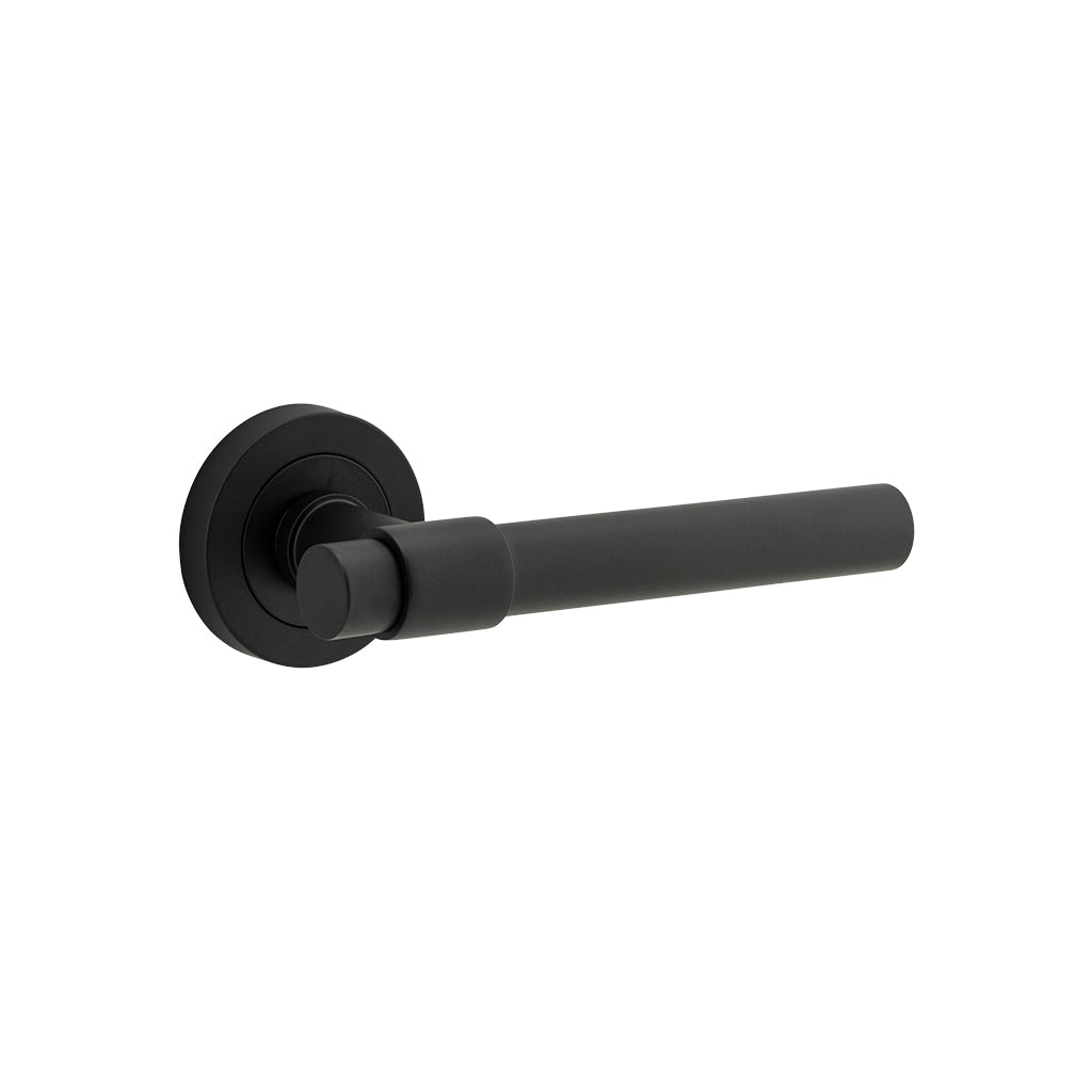 Helsinki Lever - Round Rose Matt Black / Passage / Lever Set Only