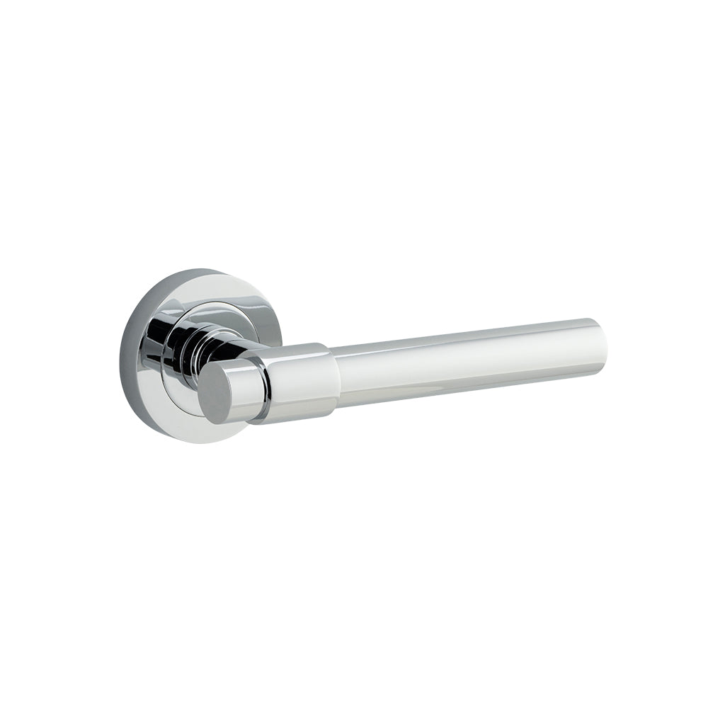 Helsinki Lever - Round Rose Polished Chrome / Passage / Lever Set Only