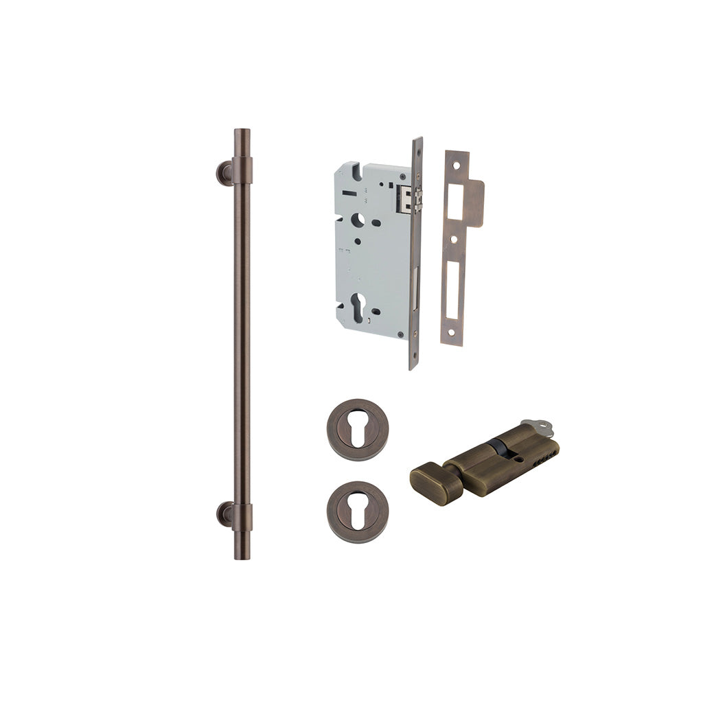 Helsinki Pull Handle Signature Brass / 450mm / Entrance Kit (Key-Thumb)