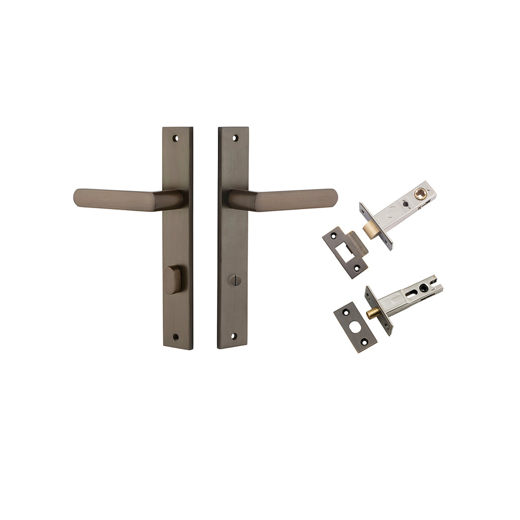 Osaka Lever - Rectangular Backplate Signature Brass / Privacy / Separate Privacy Kit