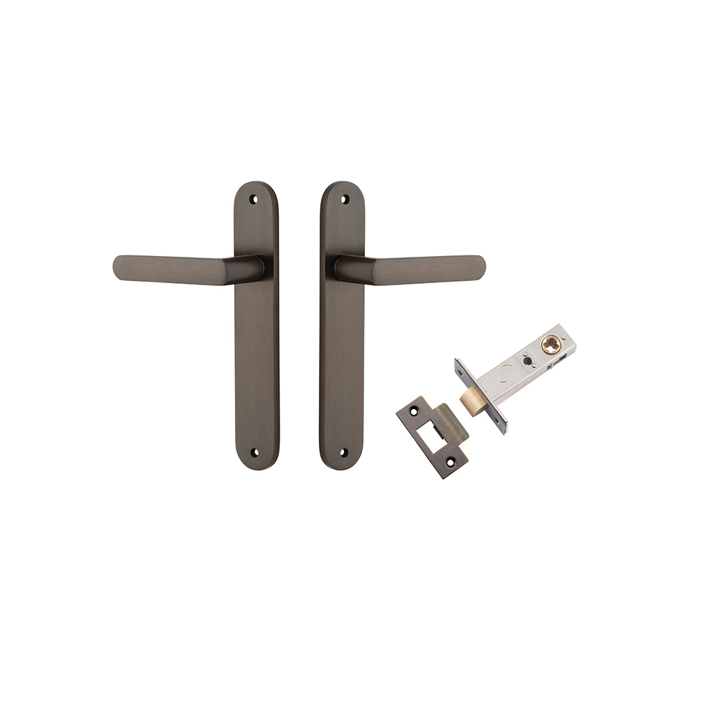 Osaka Lever - Oval Backplate Signature Brass / Passage / Passage Kit