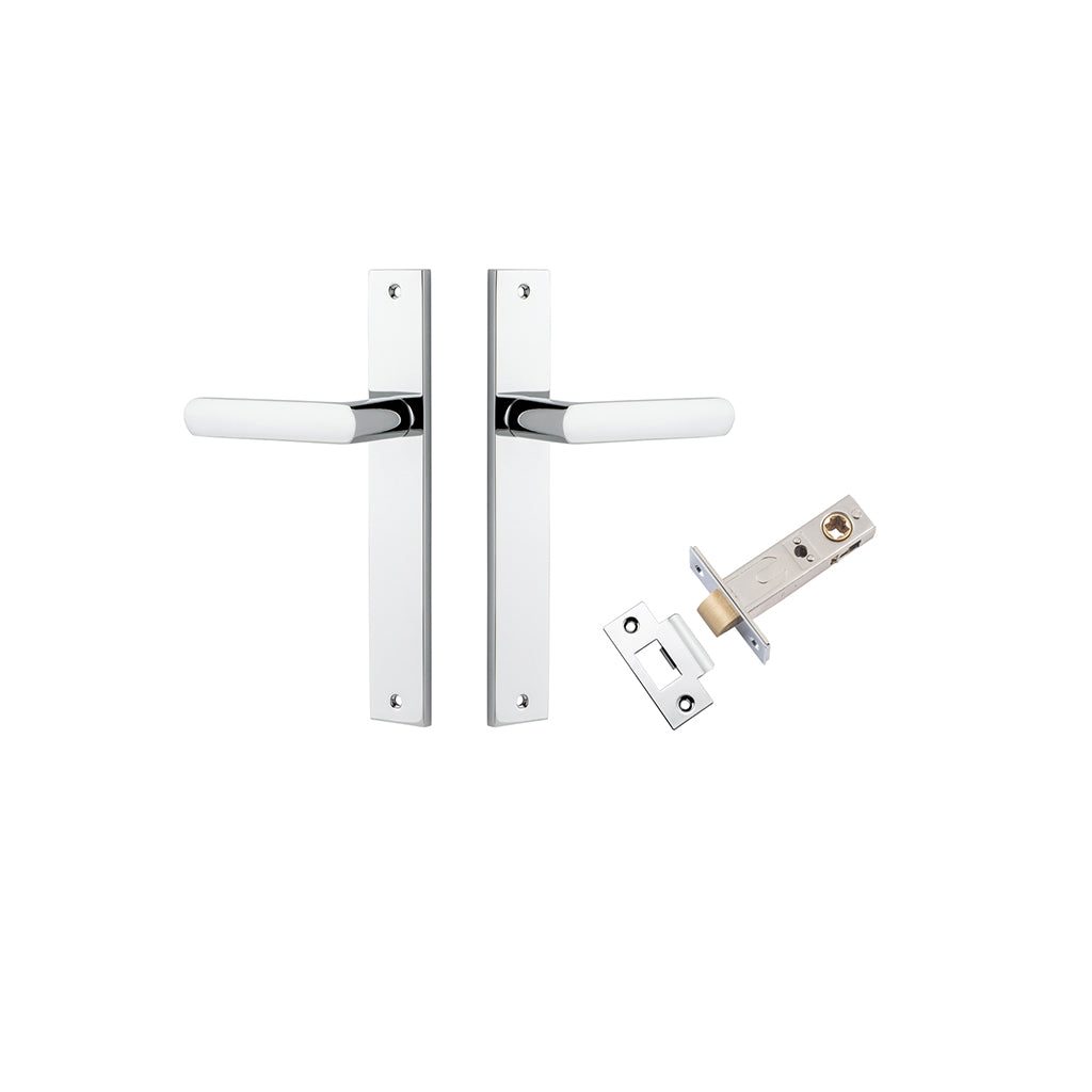 Osaka Lever - Rectangular Backplate Polished Chrome / Passage / Passage Kit