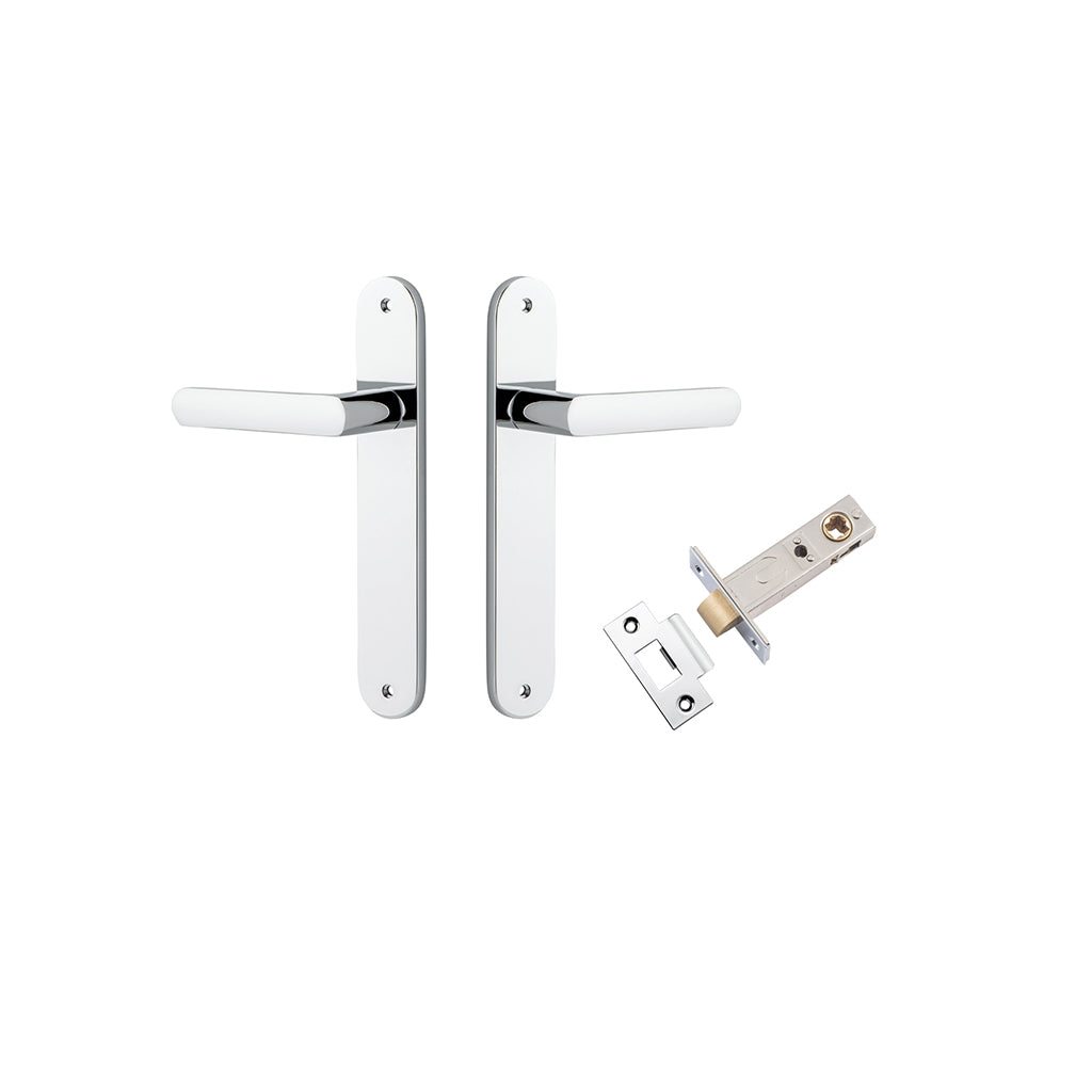 Osaka Lever - Oval Backplate Polished Chrome / Passage / Passage Kit
