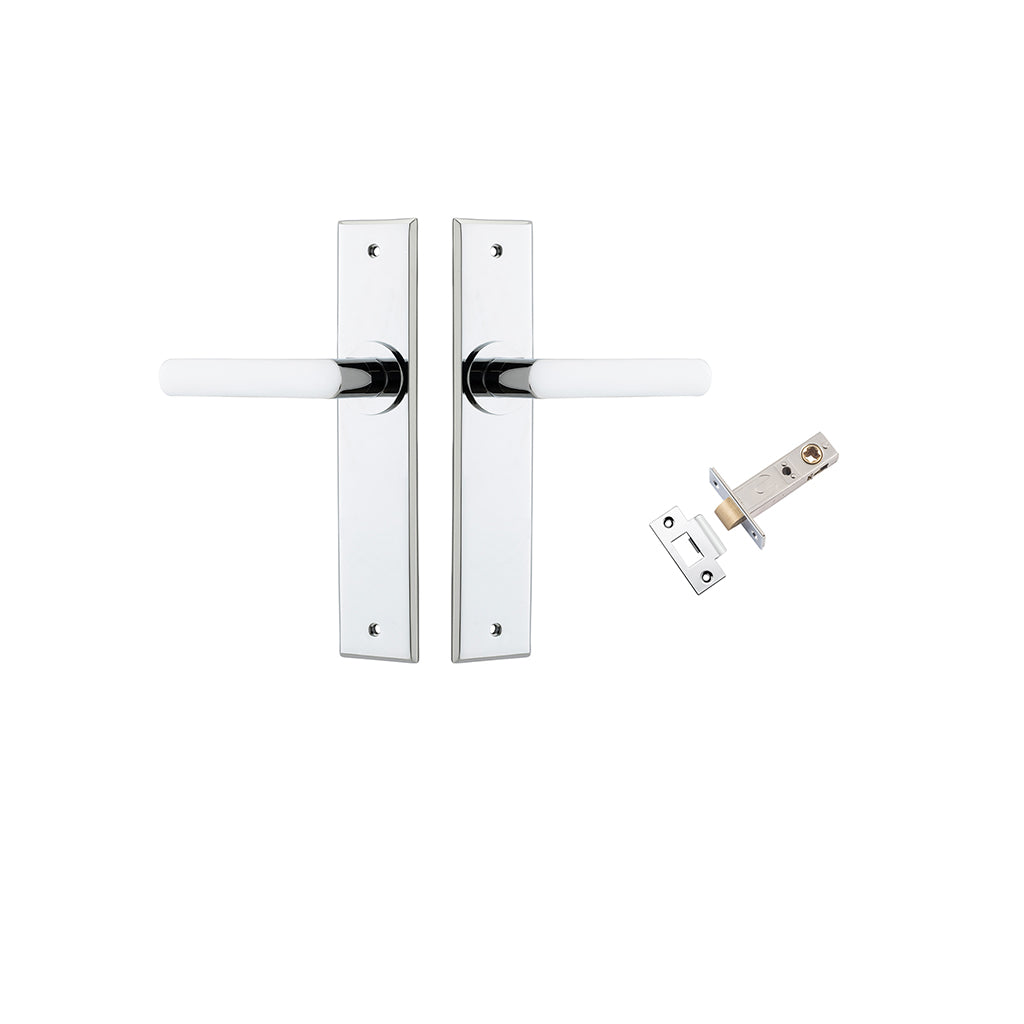 Osaka Lever - Chamfered Backplate Polished Chrome / Passage / Passage Kit