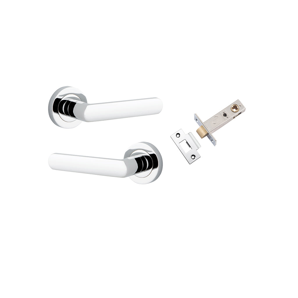 Osaka Lever - Round Rose Polished Chrome / Passage / Passage Kit