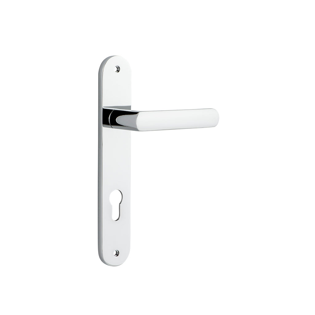 Osaka Lever - Oval Backplate Polished Chrome / Entrance / Lever Set Only