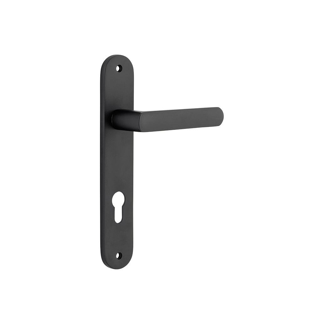 Osaka Lever - Oval Backplate Matt Black / Entrance / Lever Set Only