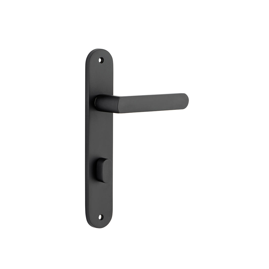 Osaka Lever - Oval Backplate Matt Black / Privacy / Lever Set Only