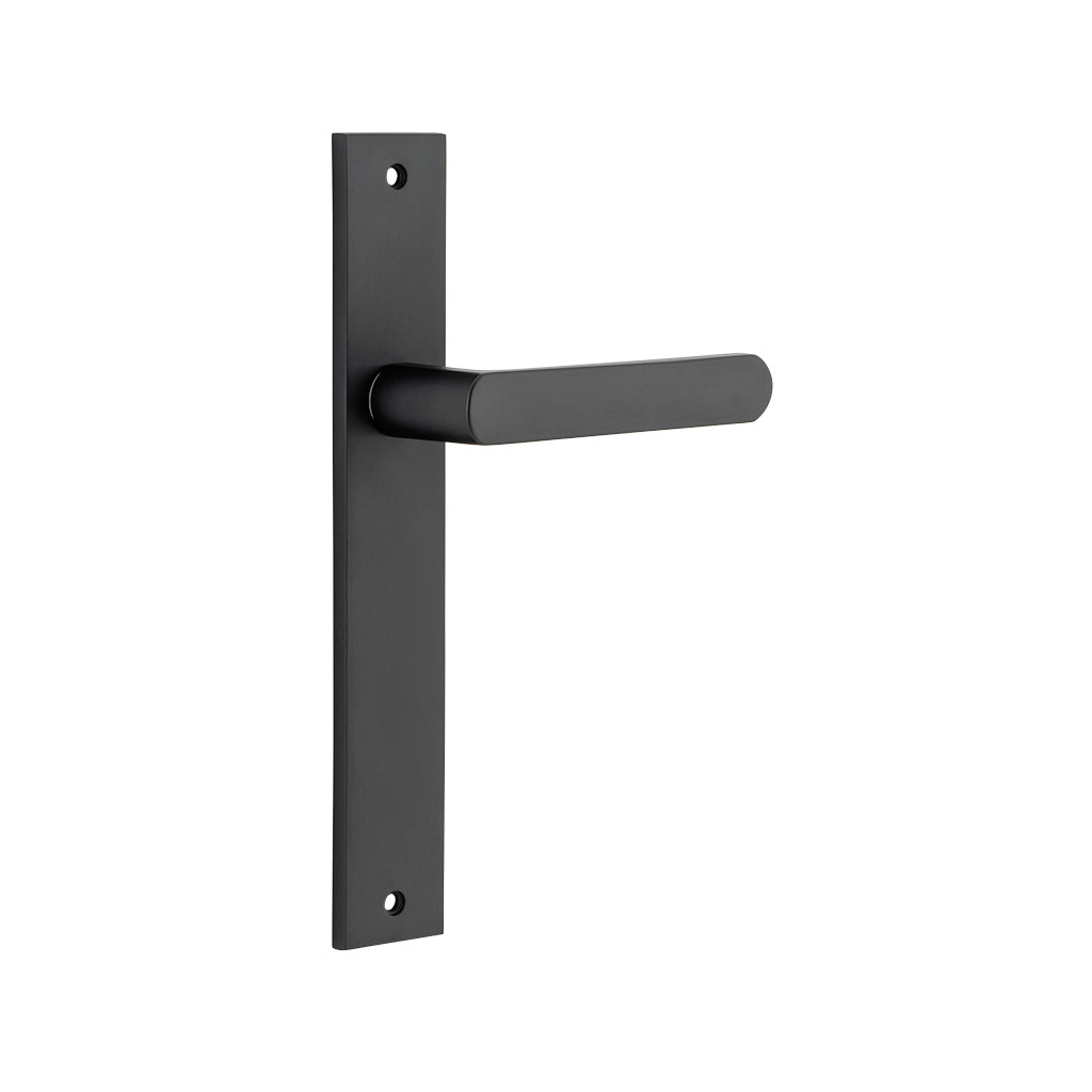 Osaka Lever - Rectangular Backplate Matt Black / Passage / Lever Set Only