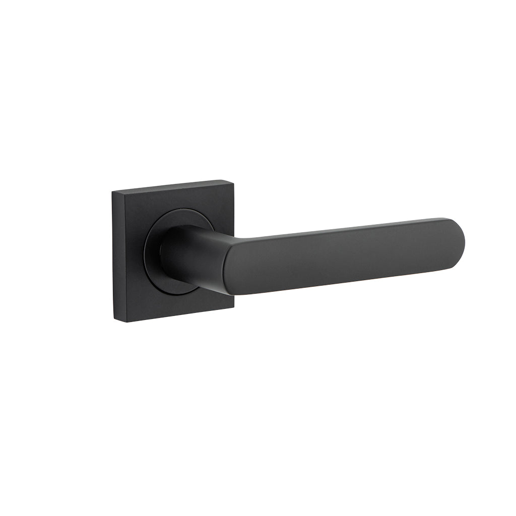 Osaka Lever - Square Rose Matt Black / Passage / Lever Set Only