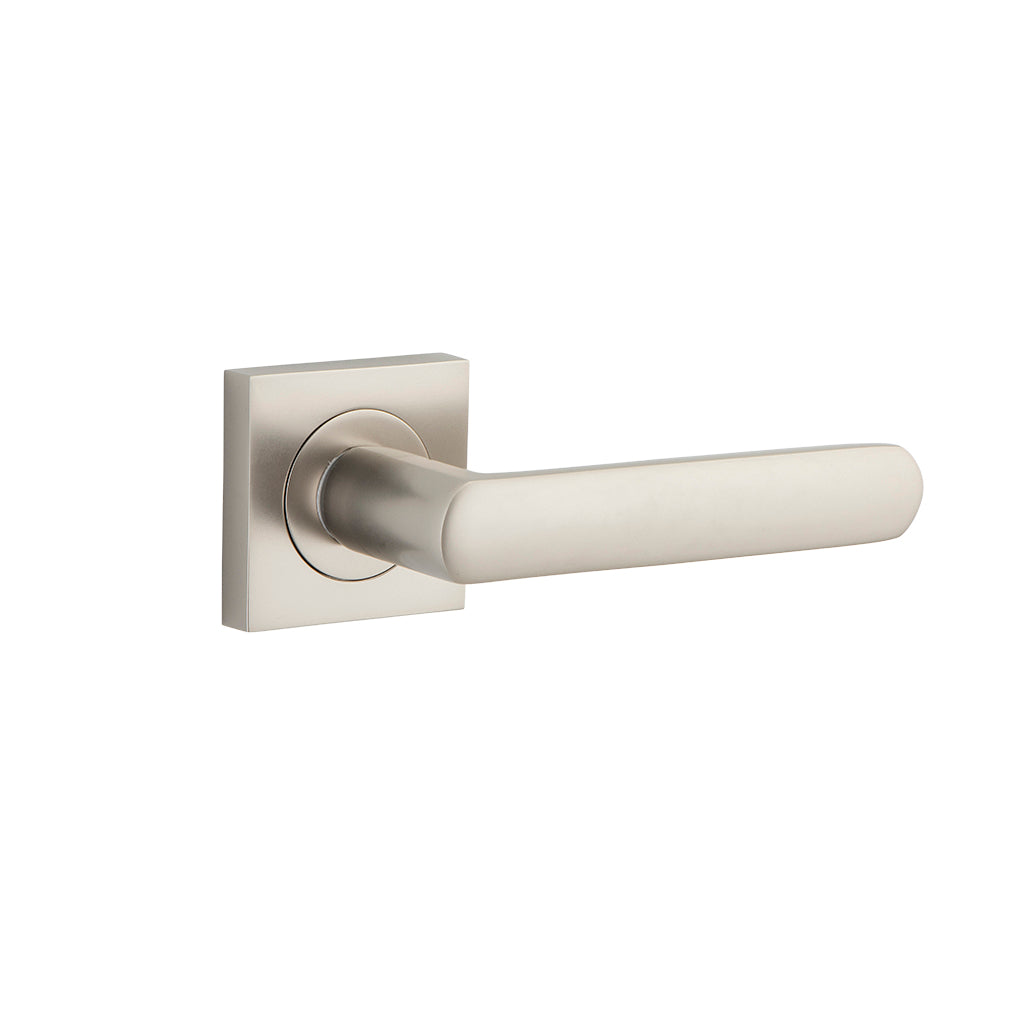 Osaka Lever - Square Rose Satin Nickel / Passage / Lever Set Only