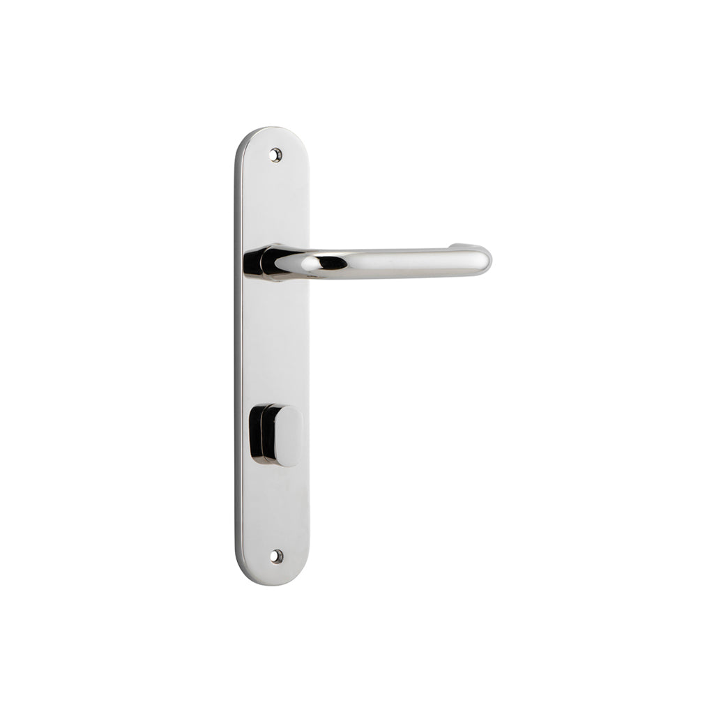 Oslo Lever - Oval Backplate Polished Nickel / Privacy / Lever Set Only
