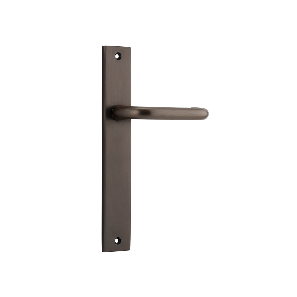 Oslo Lever - Rectangular Backplate Signature Brass / Passage / Lever Set Only